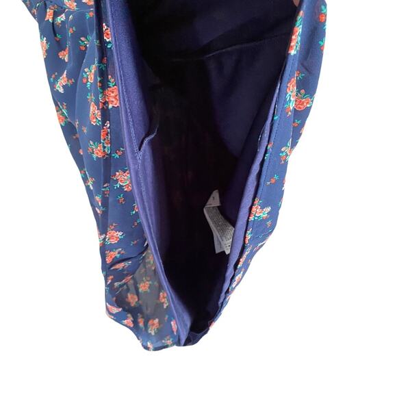 Forever 21 y2k Floral Mini Dress Romper lined M zip up back sundress - Picture 3 of 6